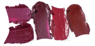 Винная помада . 1. Помада Pure Color Black Cassis Estee Lauder. 2. Помада Rouge d'Armani 604 Giorgio Armani Cosmetics. ...