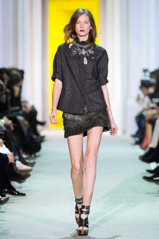 Ирина Куликова на показе Just Cavalli в Милане февраль 2010 года. Рост — 182 см
