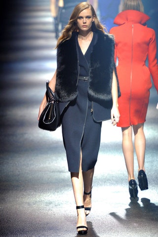 Фрида Густавссон на показе Lanvin в Париже март 2012 года. Рост — 184 см