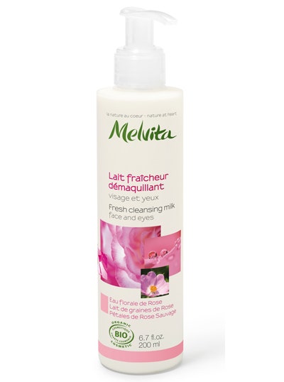 Очищающее молочко для кожи лица «Розовый нектар» Melvita 1100 руб.