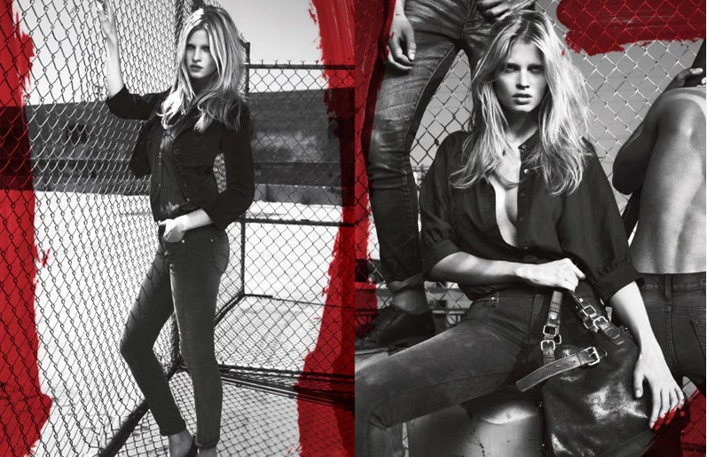 Совершенные формы Лары Стоун в джинсах Calvin Klein
