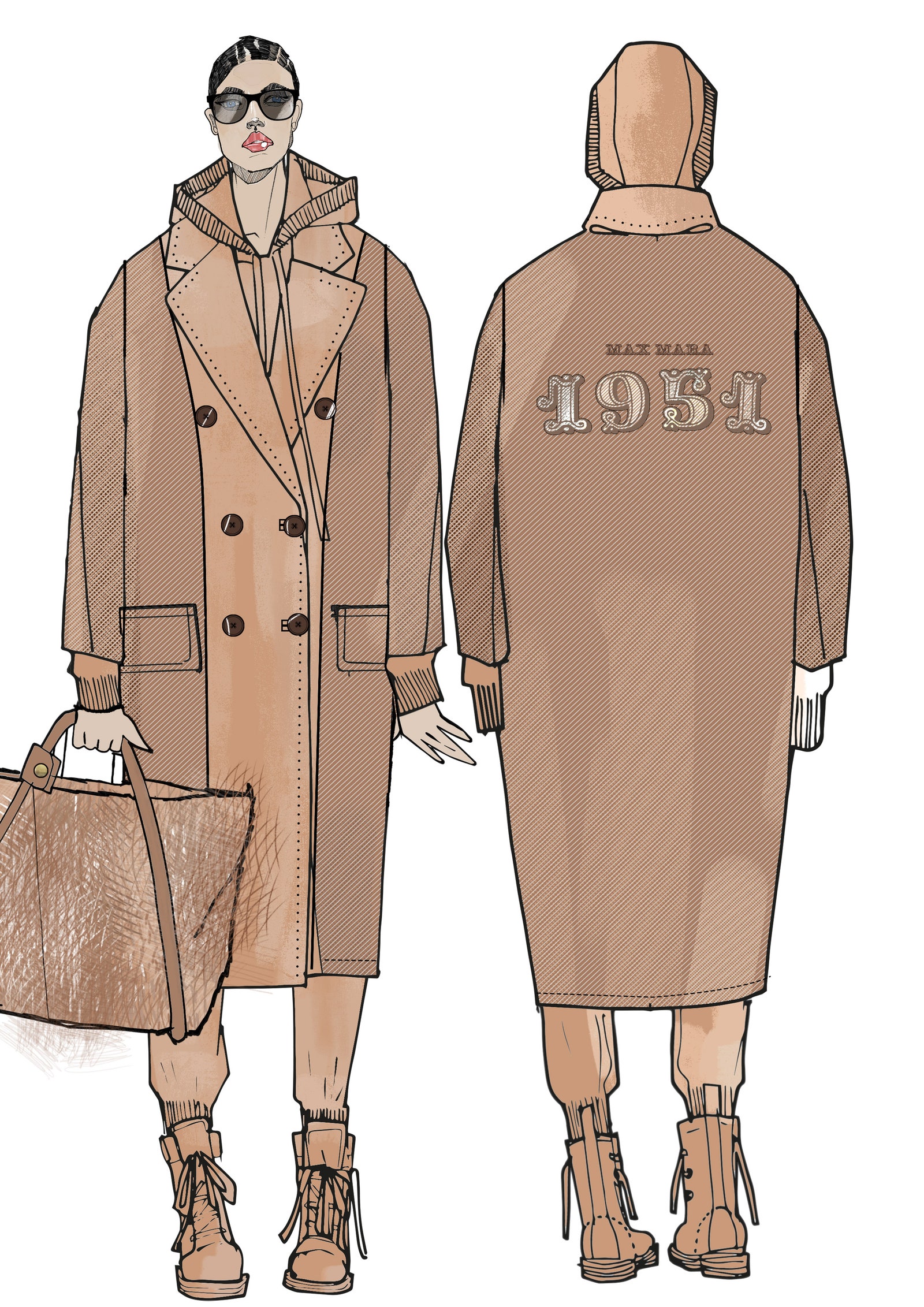 Скетчи к юбилейной коллекции Max Mara