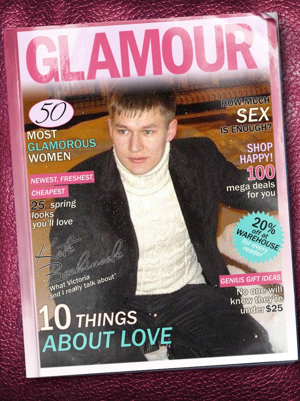 Пётр Александров на журнале обложки Glamour