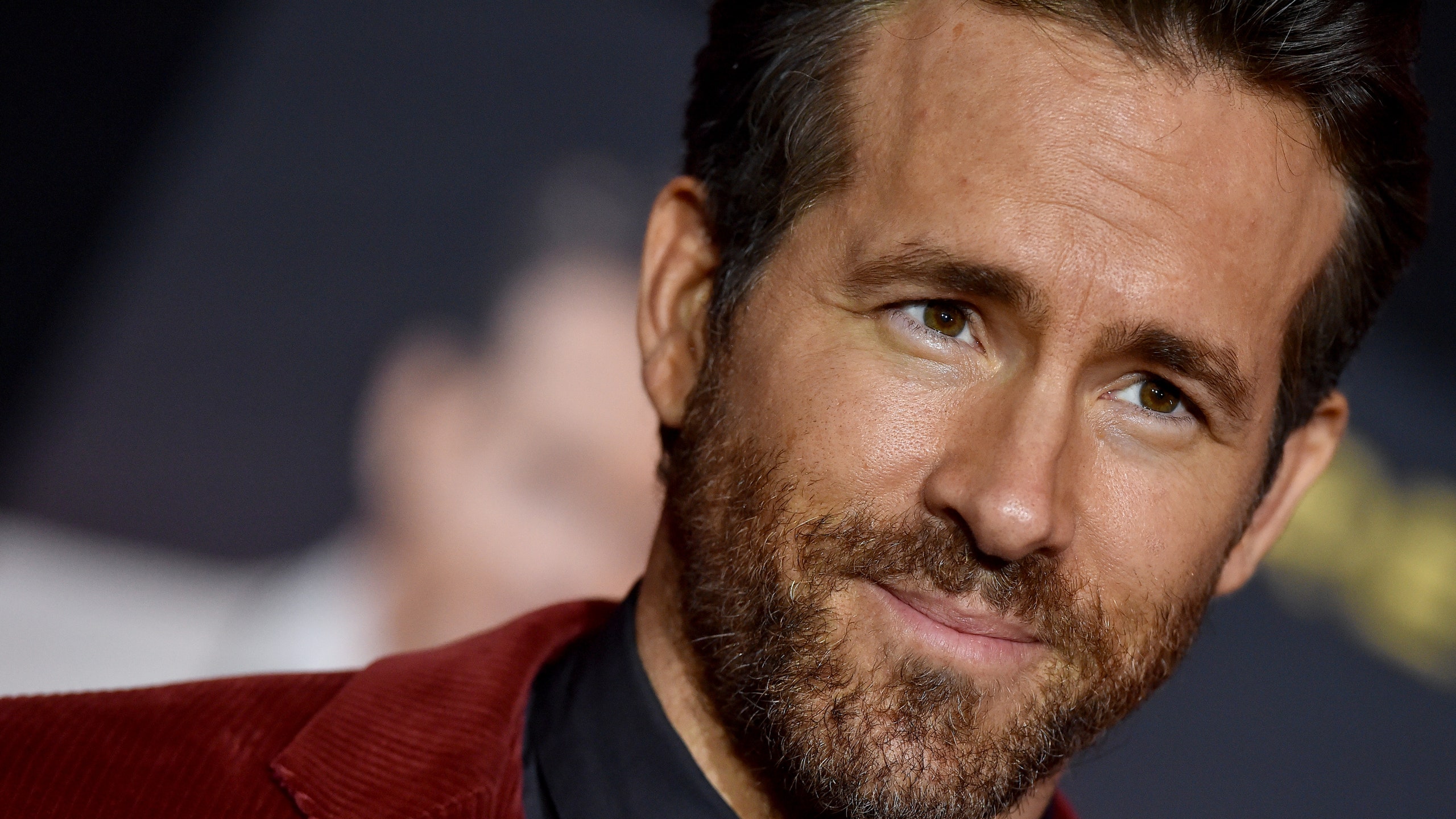 LOS ANGELES CALIFORNIA  NOVEMBER 03 Ryan Reynolds attends the World Premiere of Netflix's Red Notice at L.A. LIVE on...