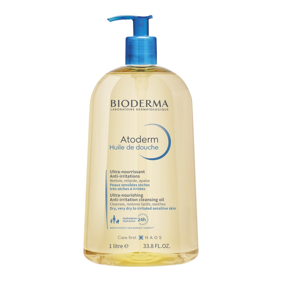 Питательное и увлажняющее масло для очищение кожи лица и тела Bioderma Atoderm