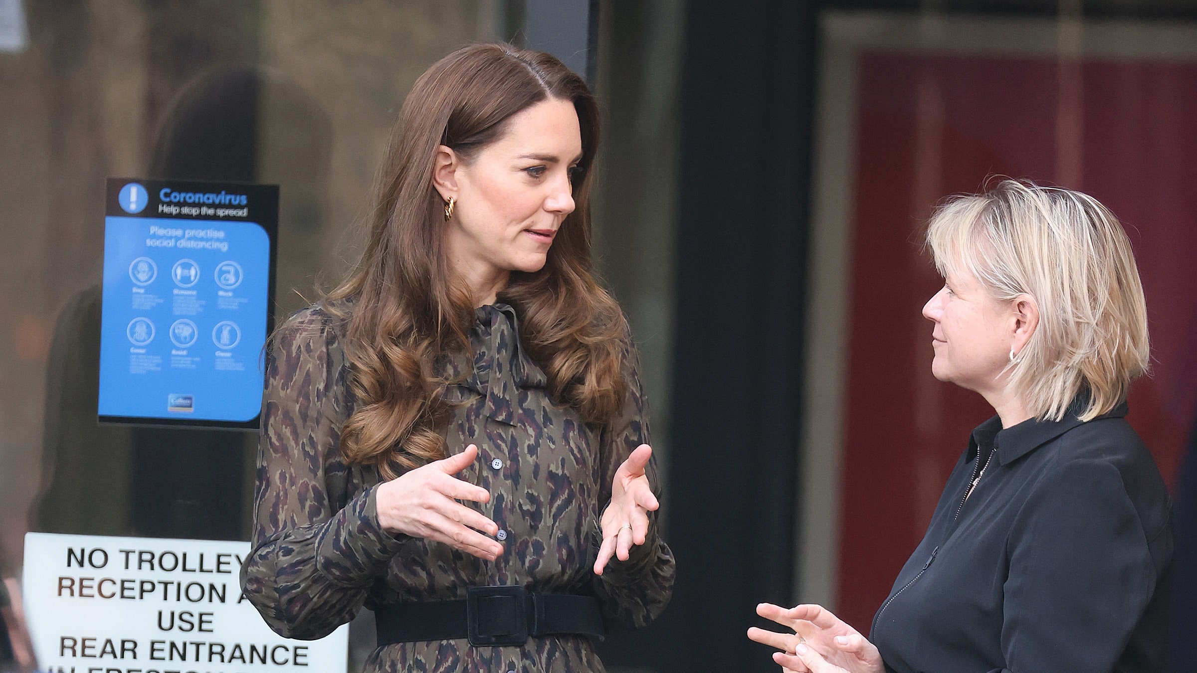 LONDON ENGLAND  JANUARY 26 Catherine Duchess of Cambridge visits the Shout mental health text service on January 26 2022...
