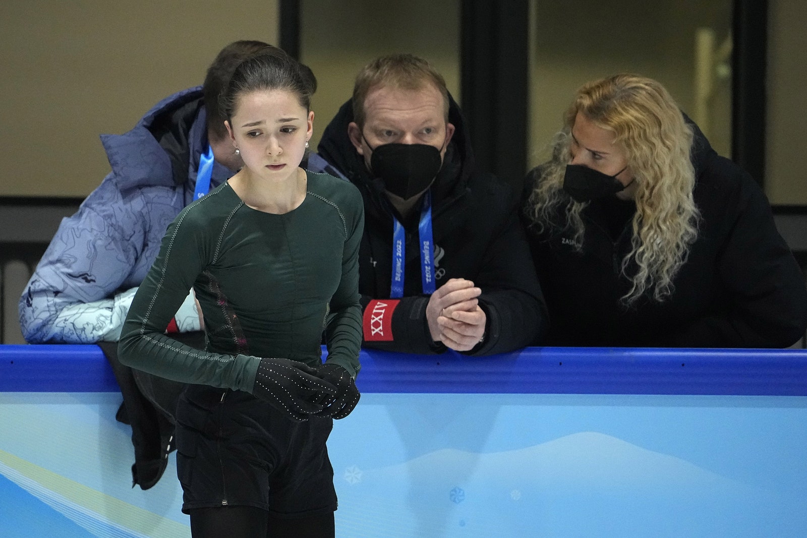 Камила Валиева на тренировке на арене Capital Indoor Stadium